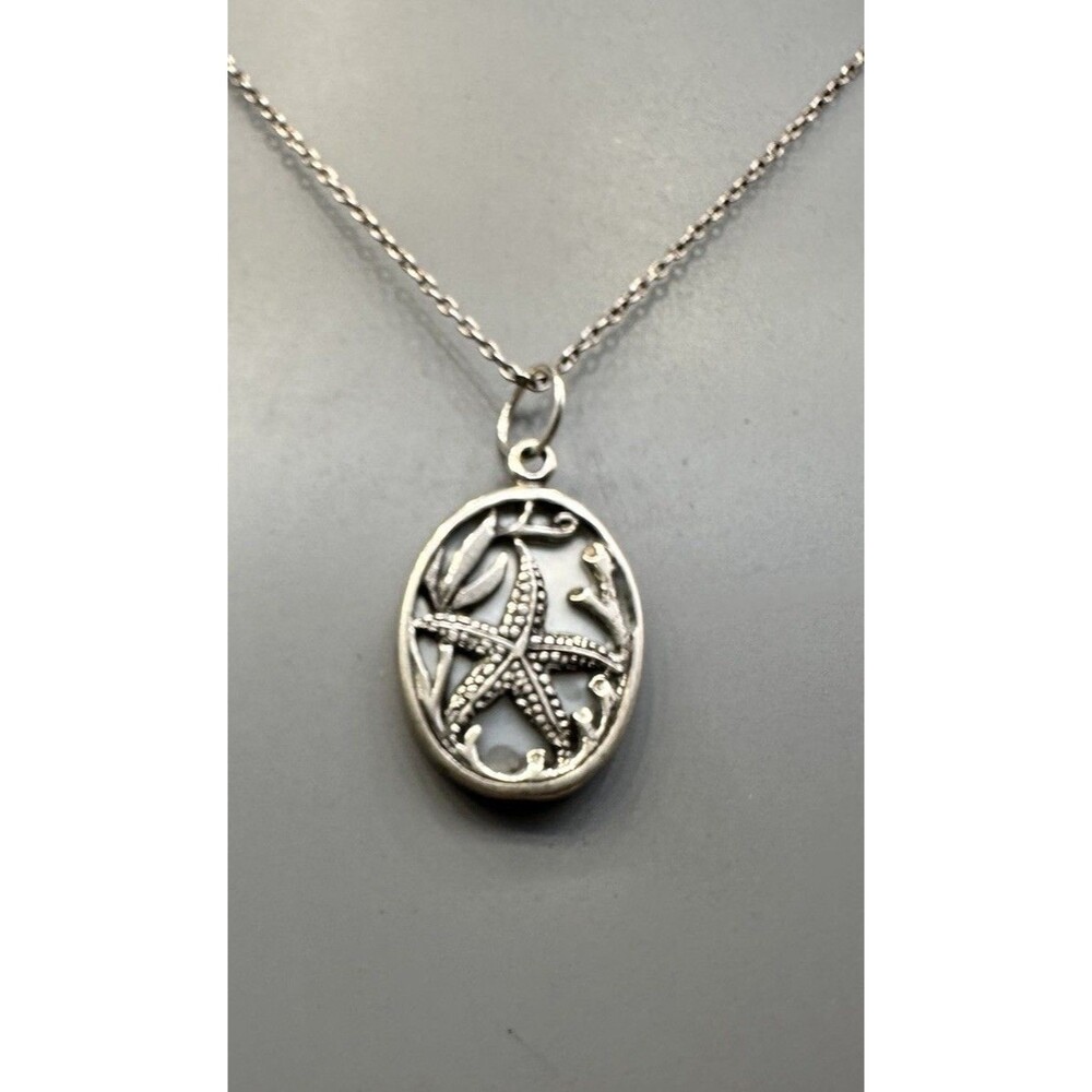 Starfish Pendant Necklace 18-19” 925
